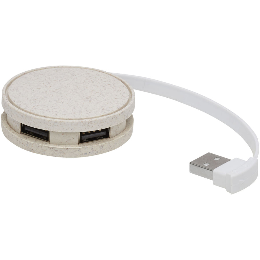 G124309 Hub USB in paglia di grano Kenzu