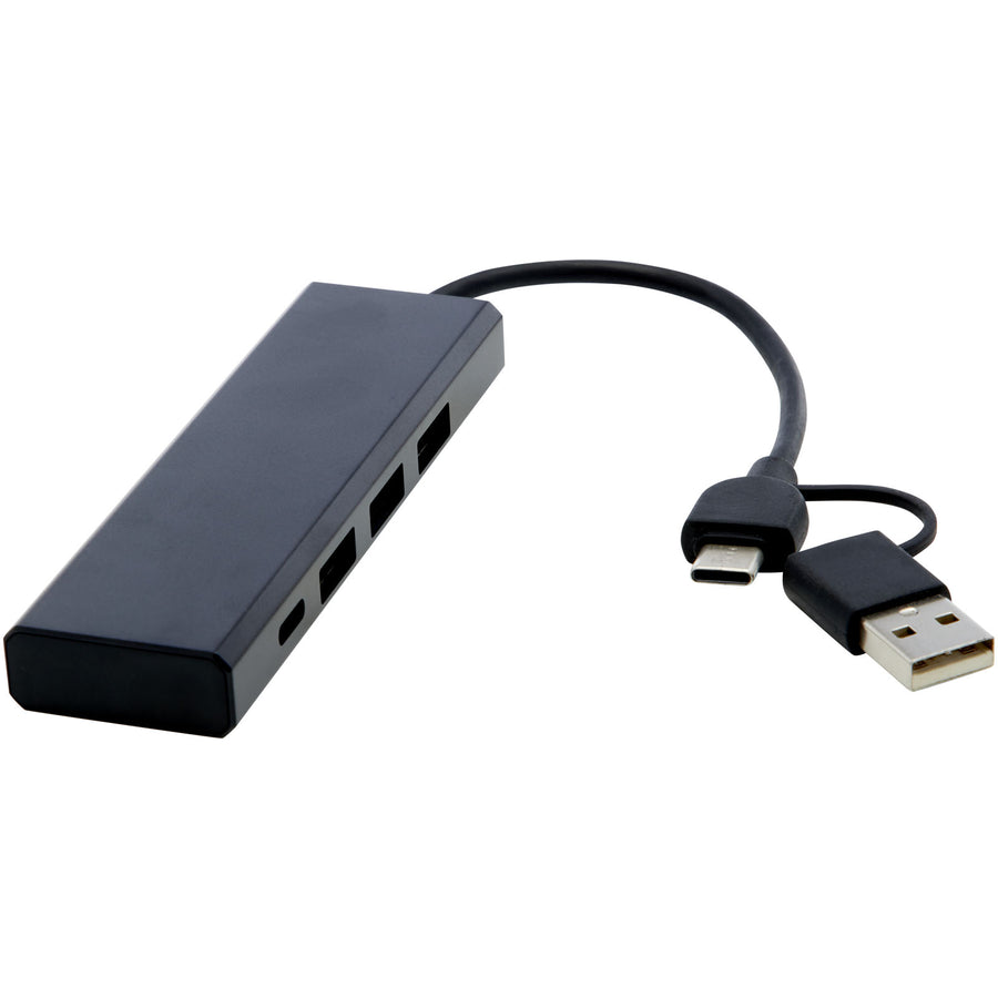 G124344 Hub USB 2.0 in alluminio riciclato RCS Rise