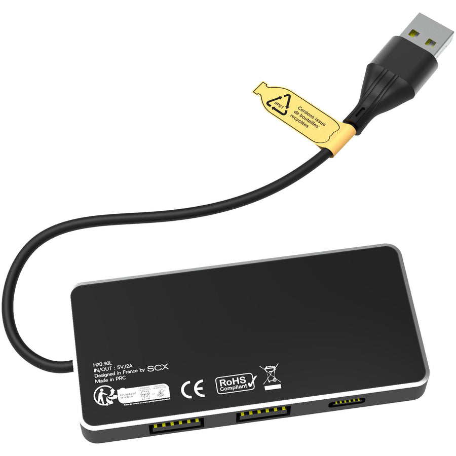 G1PX165 Hub USB 8 in 1 con doppio ingresso e 6 porte SCX.design H20