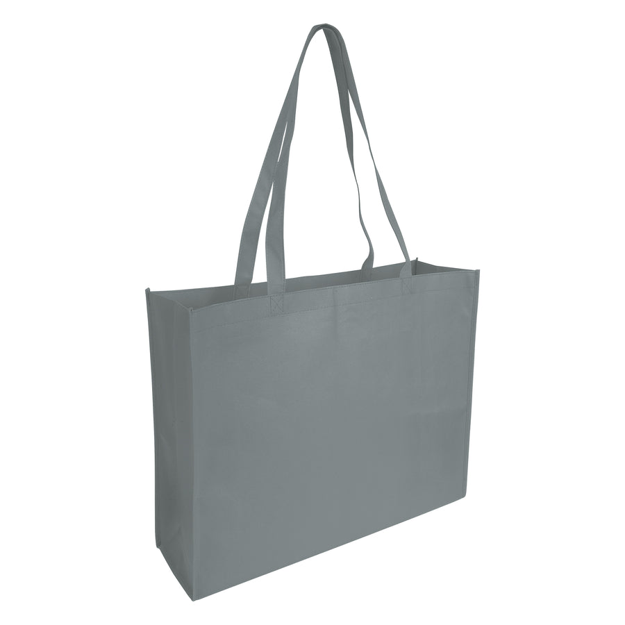 G19148 Shopper con soffietto in TNT cucito, manici lunghi