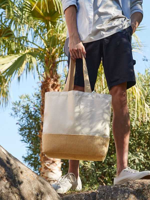 GW451 Jute Base Canvas Tote