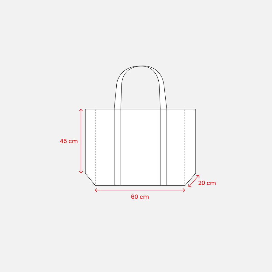 G18106 Shopper maxi con soffietto in TNT 100 g/m2 cucito, manici lunghi