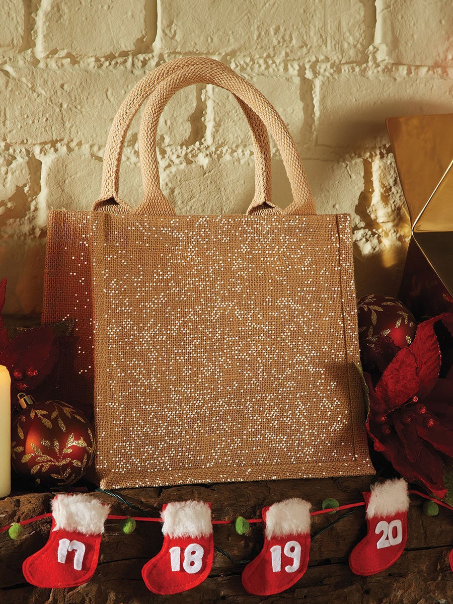 GW431 Shimmer Jute Mini Gift Bag